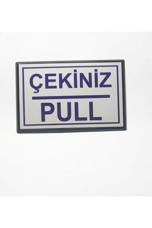 Pull Çekiniz Yapışkanlı Yönlendirme Tabelası 10 X 7 Cm Küçük Boy