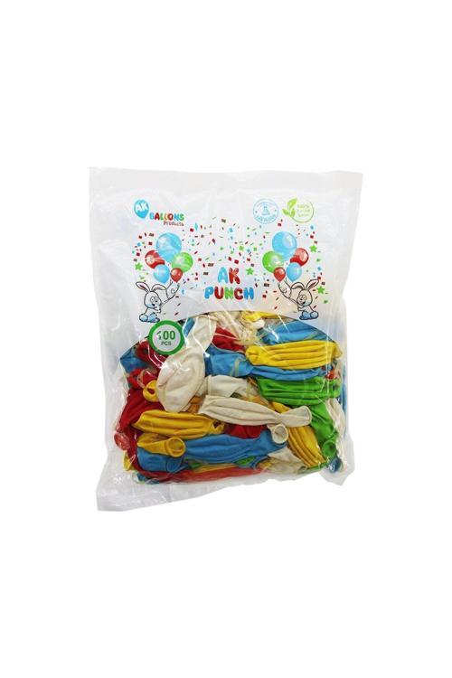 Punch Balon 100Pcs Lastikli Oyun Balonu Panç Balon