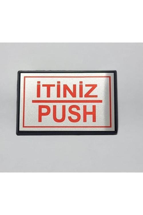 Push - Itiniz Yönlendirme Tabelası Yapışkanlı Küçük Boy 10 X 7 Cm
