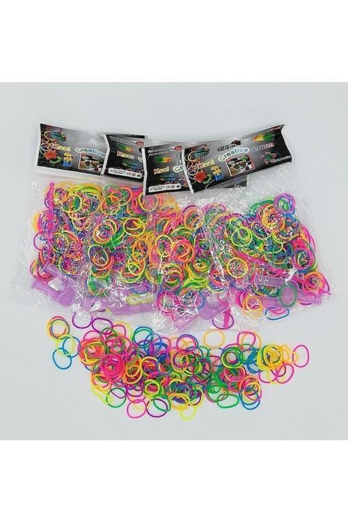 Rengarenk Bileklik Yapma Seti Rainbow Loom 4 Lü Yedek Paket