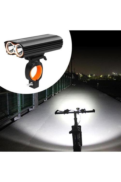 Şarj Göstergeli Uzun Menzil Su Geçirmez Led Bisiklet Feneri 1600 Lumen (4415)