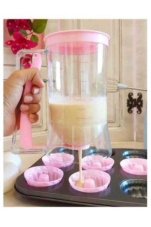 Ölçekli Hamur Dağıtıcı Pancake Kek Dağıtıcı Muffin Dağıtıcı 900 Ml Ölçülü Akrilik