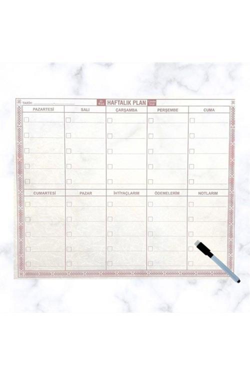 Şeffaf Kendiliğinden Yapışkanlı Kalemli Haftalık Planlayıcı 40Cm-50Cm (4415)