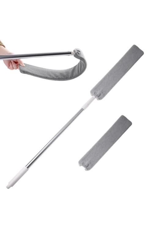 Sihirli Mikrofiber Başlıklı Girintili Yüzey Dip Köşe Raf Temizleme Mopu Toz Alma Fırçası