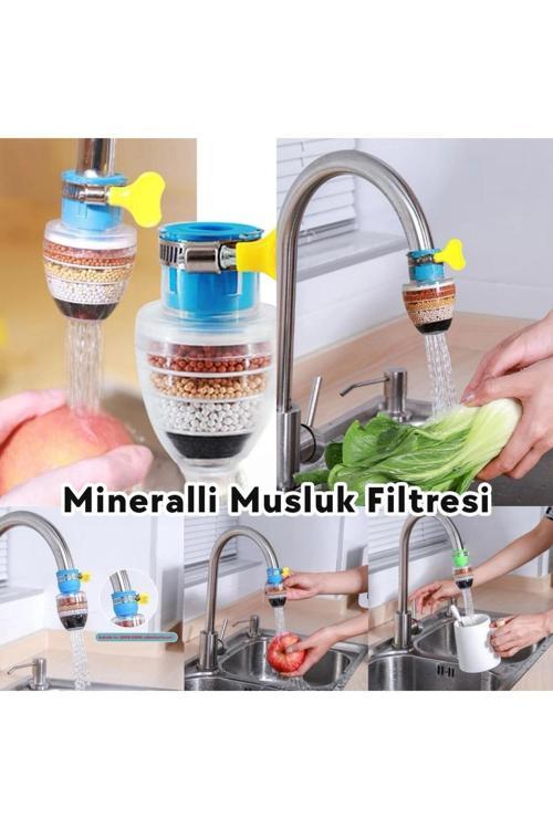 Musluk Suyu Filtresi Bağlantısı 4 Faktörlü Esnek Filtre Taşı Mineralli