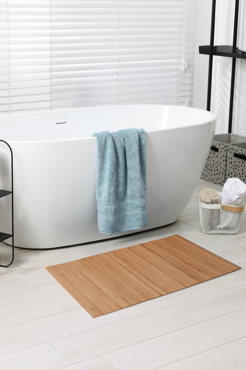 Bambu Banyo Matı Yer Paspası Su Sızmaz Kaydırmaz Mat