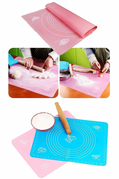 Silikon Hamur Açma Matı Ve Ölçekli Hamur Açma Altlığı M-15