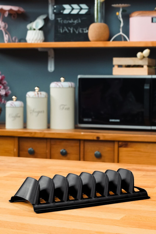 Tencere,Kapak,Tabak,Tava Düzenleyici Raf Stant Organizer 7 Bölmeli Plastik Tabaklık