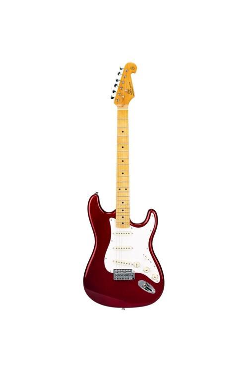 Stratocaster Elektro Gitar (Candy Apple Red) Sst62+Car