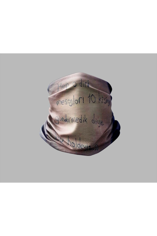 Duvar Yazısı Tasarımlı Motorcu Buff Maske Outdoor Boyunluk Unisex Bandana