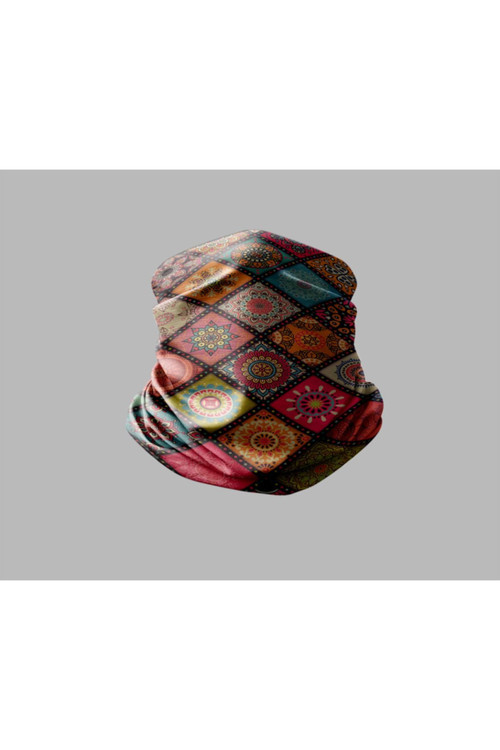Ebru Sanatı Tasarımlı Motorcu Buff Maske Outdoor Boyunluk Unisex Bandana