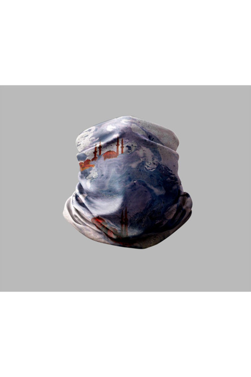 Ebru Sanatı Tasarımlı Motorcu Buff Maske Outdoor Boyunluk Unisex Bandana