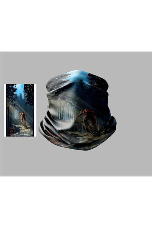 Bisiklet Tasarımlı Motorcu Buff Maske Outdoor Boyunluk Unisex Bandana