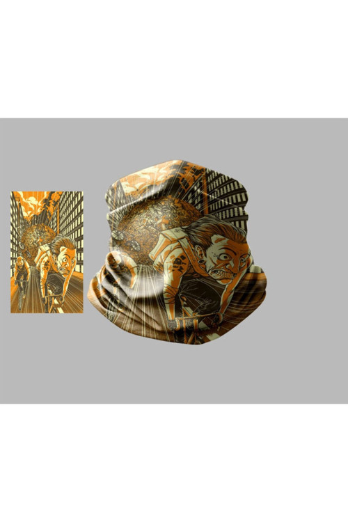 Bisiklet Tasarımlı Motorcu Buff Maske Outdoor Boyunluk Unisex Bandana