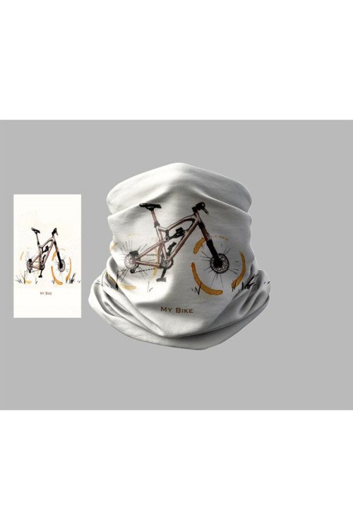Bisiklet Tasarımlı Motorcu Buff Maske Outdoor Boyunluk Unisex Bandana