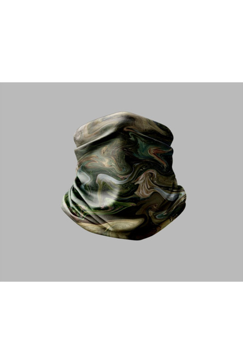 Ebru Sanatı Tasarımlı Motorcu Buff Maske Outdoor Boyunluk Unisex Bandana