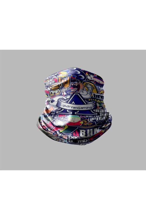 Karışık Çok Desenli Tasarımlı Motorcu Buff Maske Outdoor Boyunluk Unisex Bandana