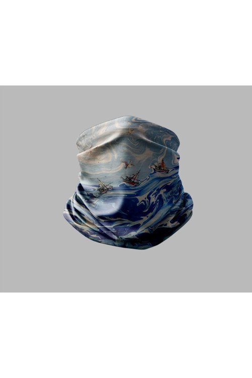 Ebru Sanatı Tasarımlı Motorcu Buff Maske Outdoor Boyunluk Unisex Bandana