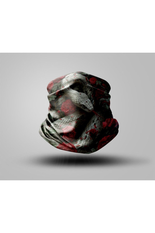 Snake Tasarımlı Motorcu Buff Maske Outdoor Boyunluk Unisex Bandana
