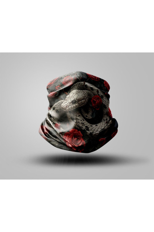 Snake Tasarımlı Motorcu Buff Maske Outdoor Boyunluk Unisex Bandana