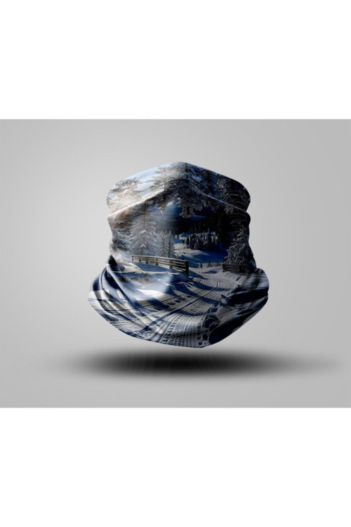 Dağ Tasarımlı Motorcu Buff Maske Outdoor Boyunluk Unisex Bandana