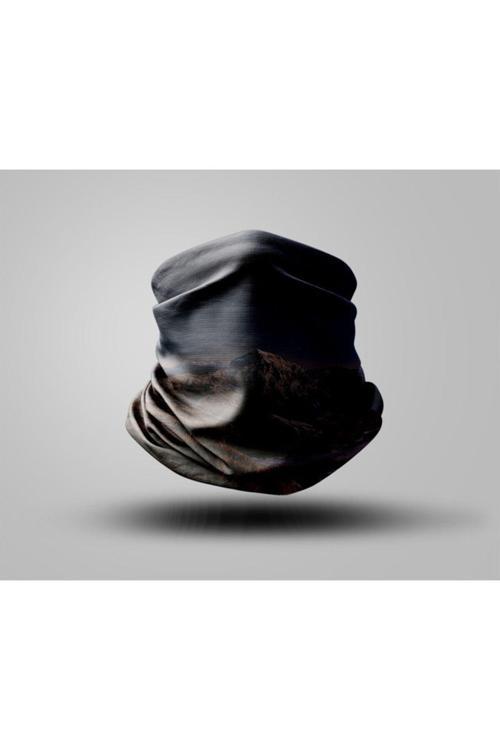 Dağ Tasarımlı Motorcu Buff Maske Outdoor Boyunluk Unisex Bandana