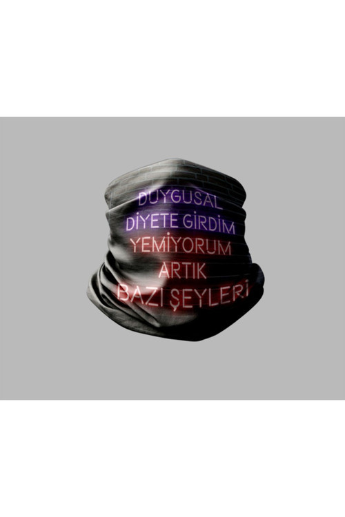 Duvar Yazısı Tasarımlı Motorcu Buff Maske Outdoor Boyunluk Unisex Bandana