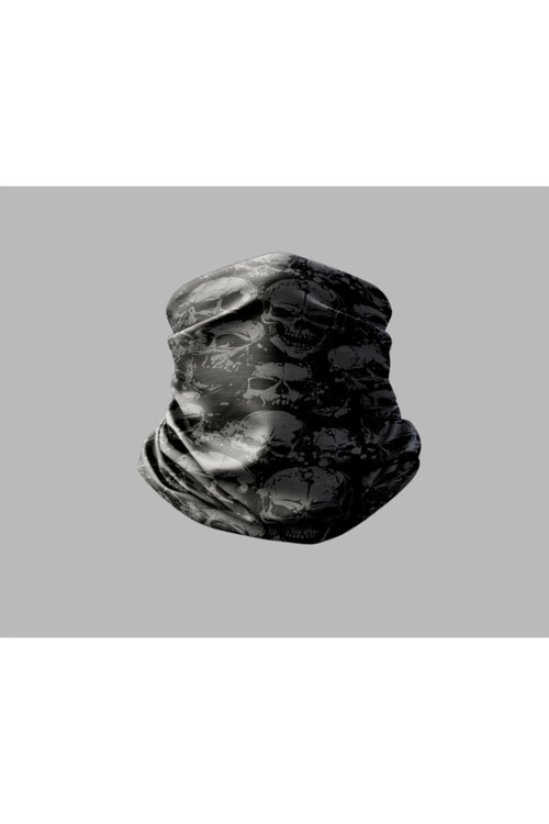 Kuru Kafa Tasarımlı Motorcu Buff Maske Outdoor Boyunluk Unisex Bandana