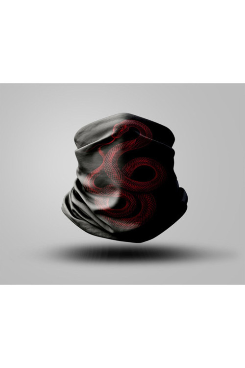 Snake Tasarımlı Motorcu Buff Maske Outdoor Boyunluk Unisex Bandana