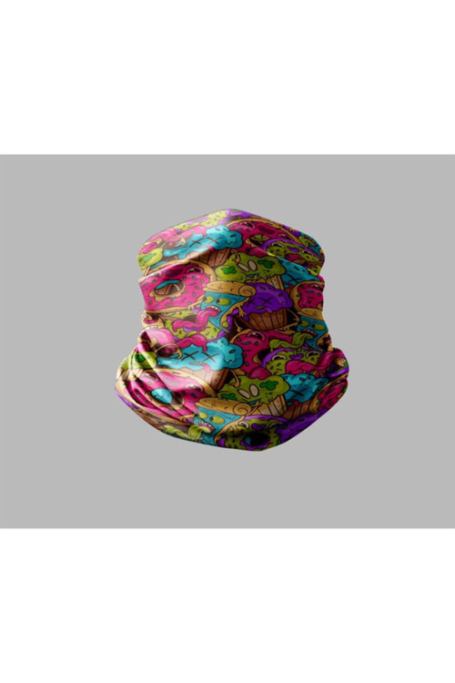 Karışık Çok Desenli Tasarımlı Motorcu Buff Maske Outdoor Boyunluk Unisex Bandana
