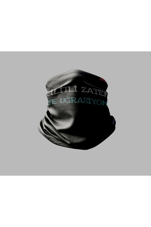 Duvar Yazısı Tasarımlı Motorcu Buff Maske Outdoor Boyunluk Unisex Bandana
