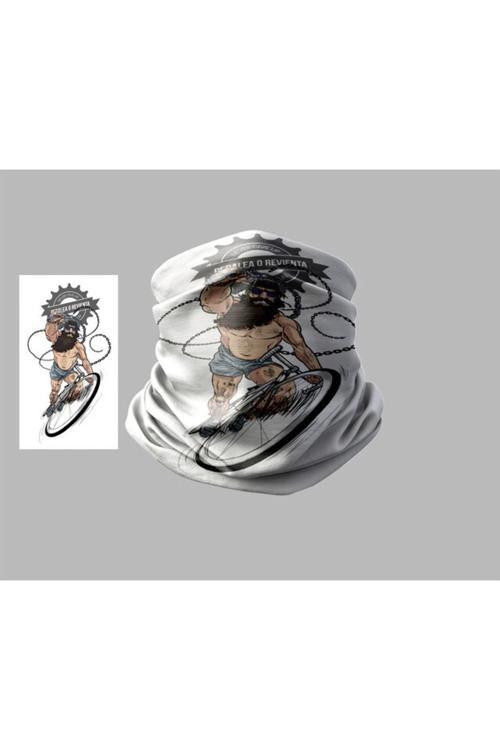 Bisiklet Tasarımlı Motorcu Buff Maske Outdoor Boyunluk Unisex Bandana