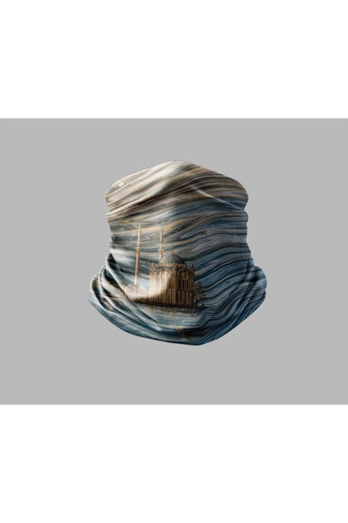 Ebru Sanatı Tasarımlı Motorcu Buff Maske Outdoor Boyunluk Unisex Bandana