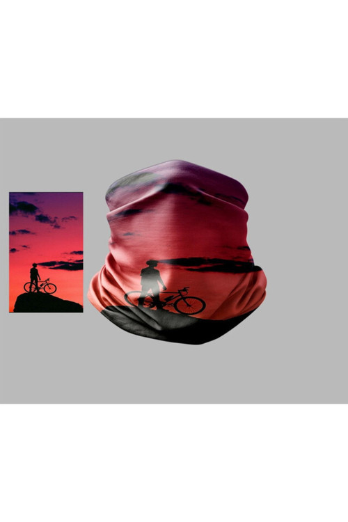 Bisiklet Tasarımlı Motorcu Çok Amaçlı Outdoor Boyunluk Unisex Bandana