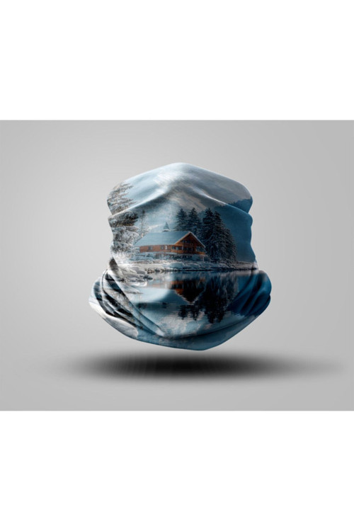 Dağ Tasarımlı Motorcu Buff Maske Outdoor Boyunluk Unisex Bandana
