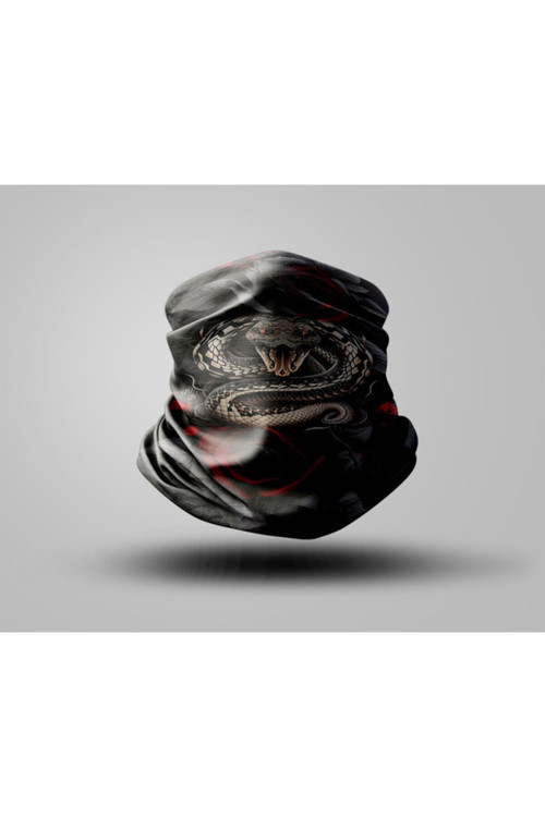 Snake Tasarımlı Motorcu Buff Maske Outdoor Boyunluk Unisex Bandana