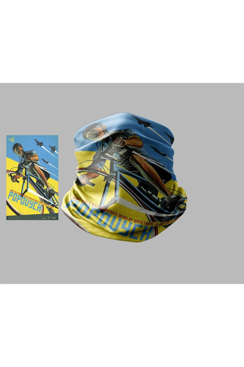 Bisiklet Tasarımlı Motorcu Buff Maske Outdoor Boyunluk Unisex Bandana