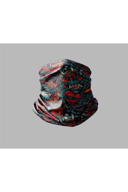 Karışık Çok Desenli Tasarımlı Motorcu Buff Maske Outdoor Boyunluk Unisex Bandana