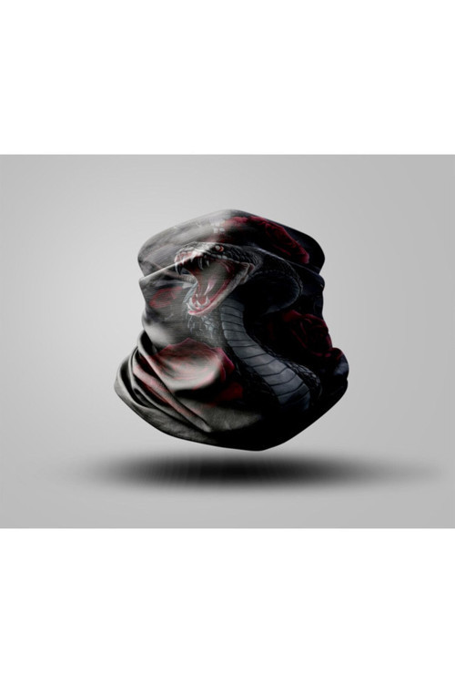 Snake Tasarımlı Motorcu Buff Maske Outdoor Boyunluk Unisex Bandana
