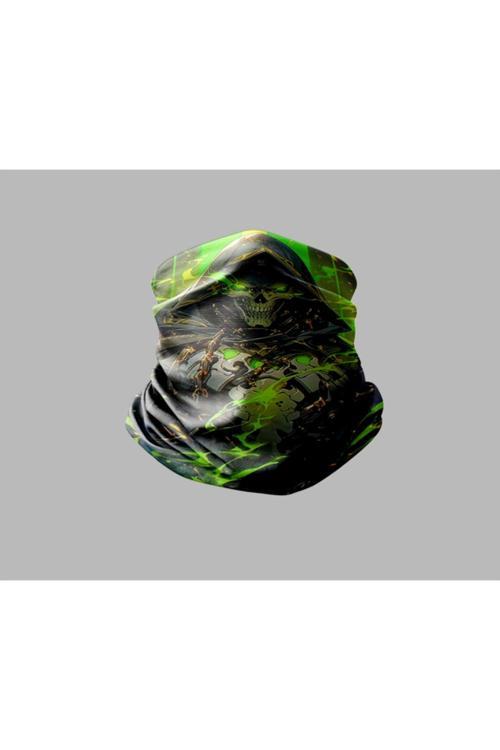 Kuru Kafa Tasarımlı Motorcu Buff Maske Outdoor Boyunluk Unisex Bandana