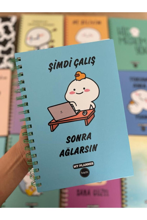 Şimdi Çalış Sonra Ağlarsın Tasarımlı Konuşan Ajanda Akademik Ajanda Yıllık Planlayıcı
