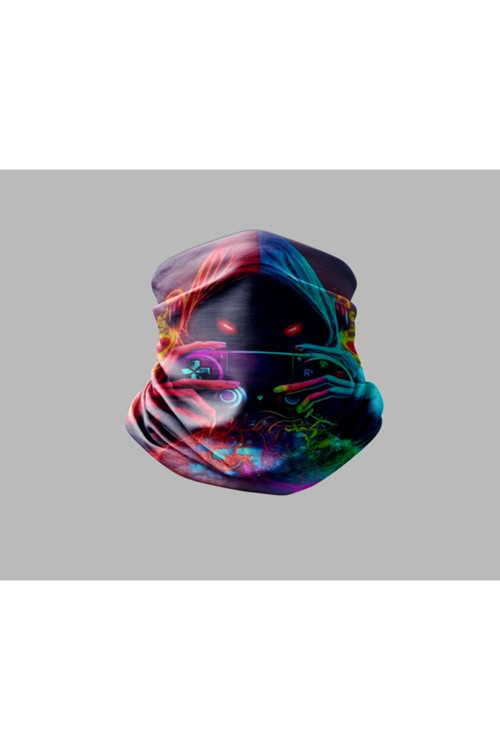 Gamer Tasarımlı Motorcu Buff Maske Outdoor Boyunluk Unisex Bandana