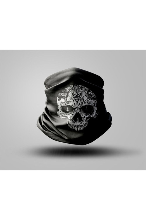 Skull Tasarımlı Motorcu Buff Maske Outdoor Boyunluk Unisex Bandana
