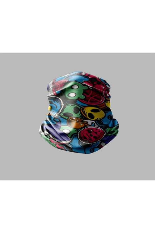 Karışık Çok Desenli Tasarımlı Motorcu Çok Amaçlı Outdoor Boyunluk Unisex Bandana