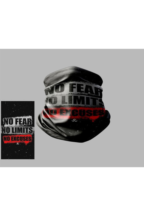 Yazı Tasarımlı Motorcu Çok Amaçlı Outdoor Boyunluk Unisex Bandana