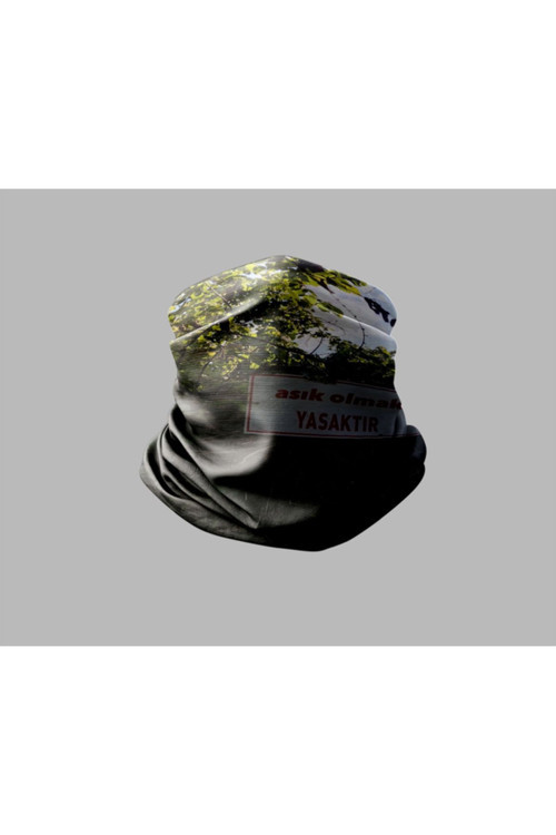 Duvar Yazısı Tasarımlı Motorcu Buff Maske Outdoor Boyunluk Unisex Bandana