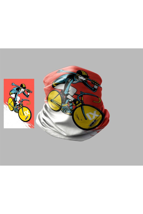 Bisiklet Tasarımlı Motorcu Çok Amaçlı Outdoor Boyunluk Unisex Bandana