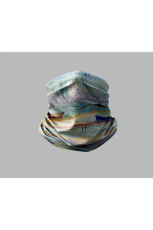 Ebru Sanatı Tasarımlı Motorcu Buff Maske Outdoor Boyunluk Unisex Bandana