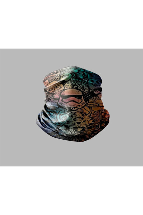 Karışık Çok Desenli Tasarımlı Motorcu Buff Maske Outdoor Boyunluk Unisex Bandana