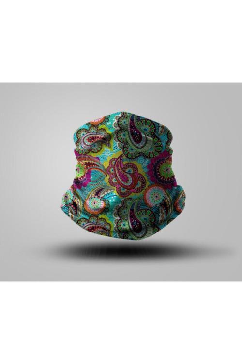 Turkuaz Desenli Motosiklet Bandanası